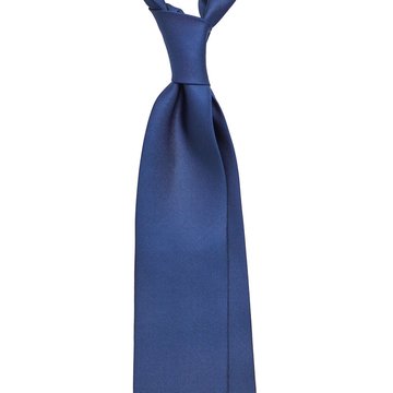 SOLID SILK TIE - NAVY