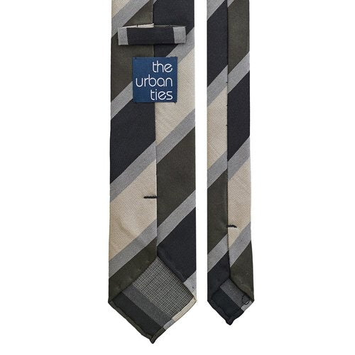 BLOCK STRIPE SILK TIE