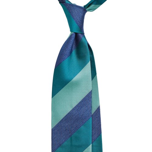 BLOCK STRIPE SILK TIE