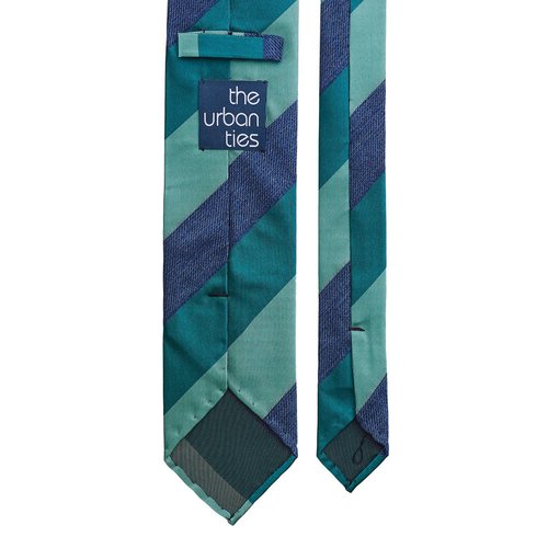 BLOCK STRIPE SILK TIE
