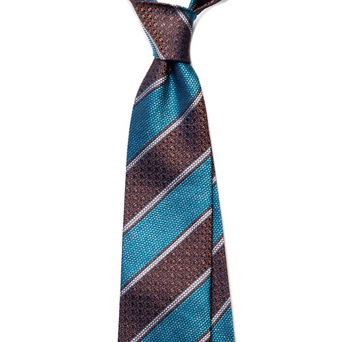 BLOCK STRIPE SILK TIE