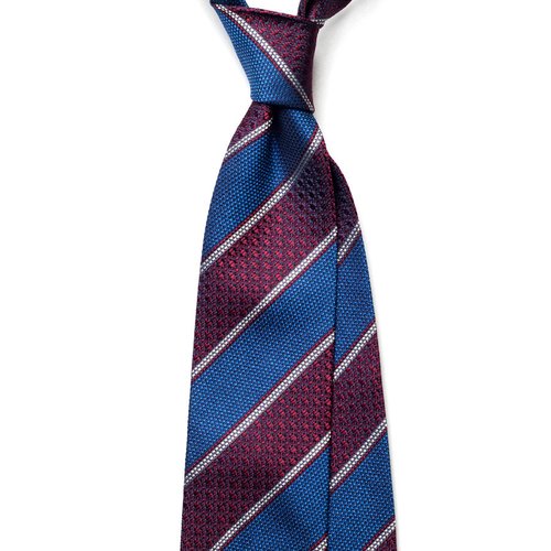 BLOCK STRIPE SILK TIE
