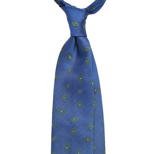 GEOMETRIC JACQUARD SILK TIE