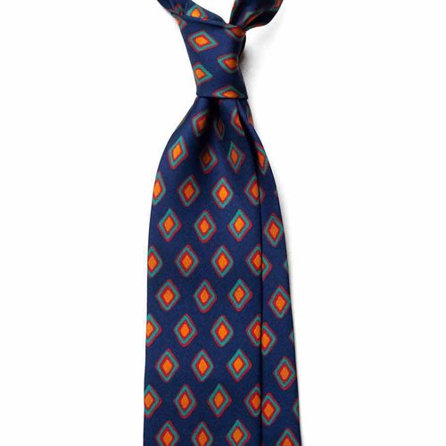 GEOMETRIC SILK TIE