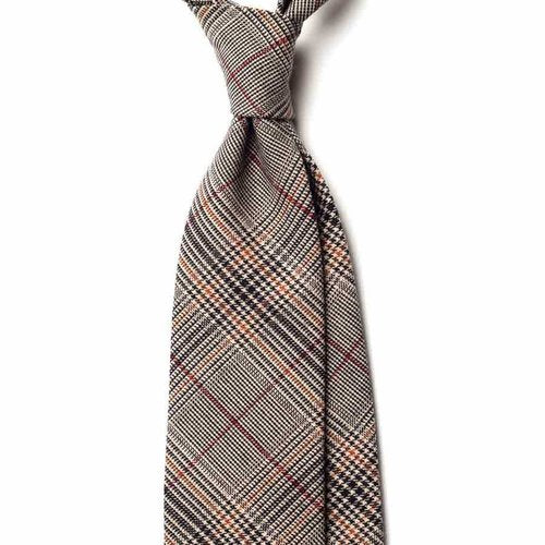 GLEN CHECK WOOL TIE