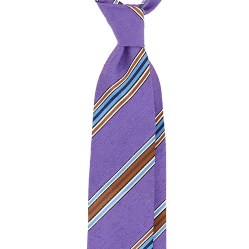 REPP STRIPE SHANTUNG SILK TIE