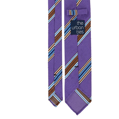 REPP STRIPE SHANTUNG SILK TIE