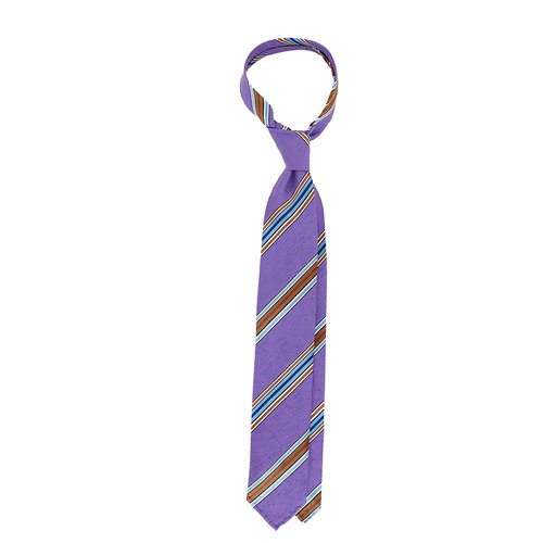 REPP STRIPE SHANTUNG SILK TIE