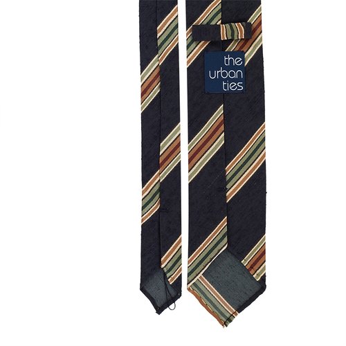 REPP STRIPE SHANTUNG SILK TIE