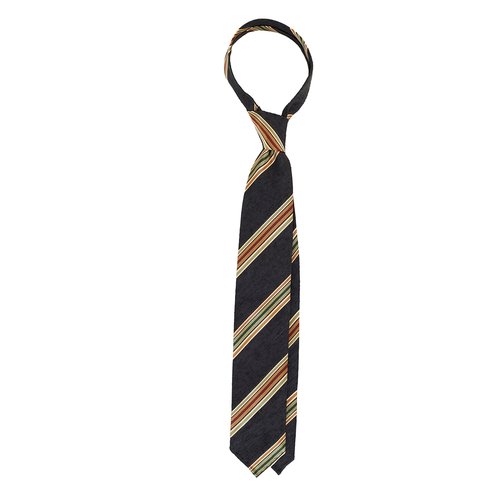 REPP STRIPE SHANTUNG SILK TIE