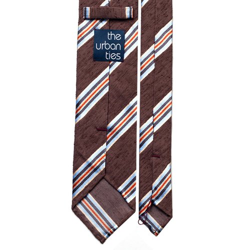 REPP STRIPE SHANTUNG SILK TIE