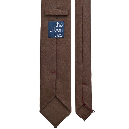 BROWN LINEN TIE
