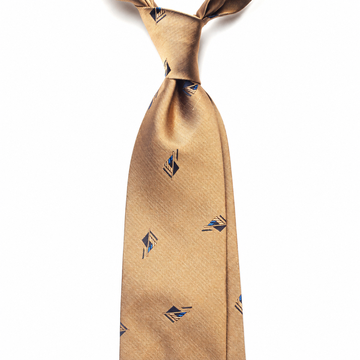 GEOMETRIC MOTIF JACQUARD SILK TIE