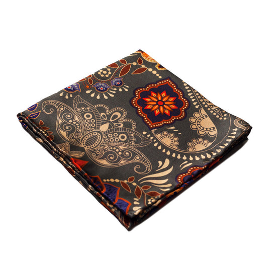 PAISLEY SILK POCKET SQUARE