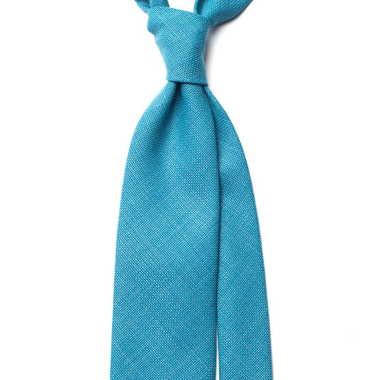 SOLID WOOL TIE - BLUE