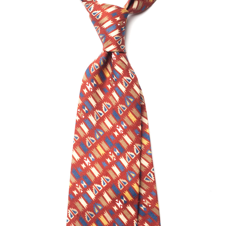 NAVAJO MOSAIC LINEN TIE