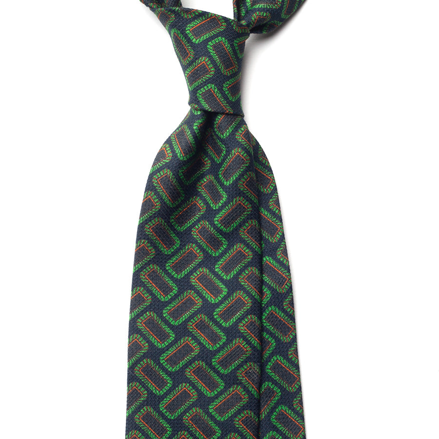 GEOMETRIC GARZA COTTON/LINEN TIE