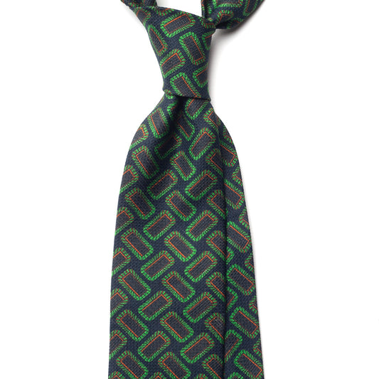 GEOMETRIC GARZA COTTON/LINEN TIE