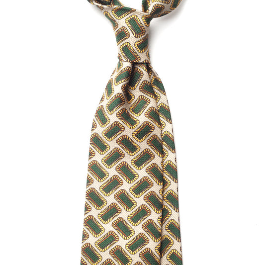 GEOMETRIC GARZA COTTON/LINEN TIE