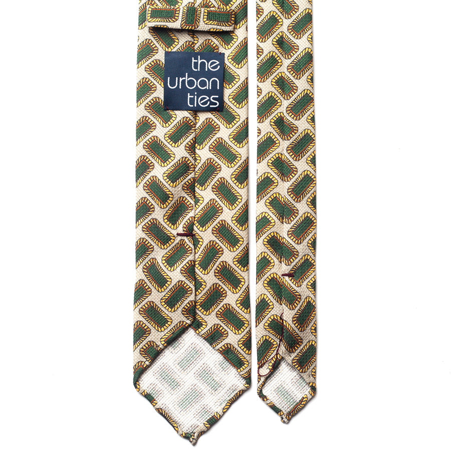 GEOMETRIC GARZA COTTON/LINEN TIE