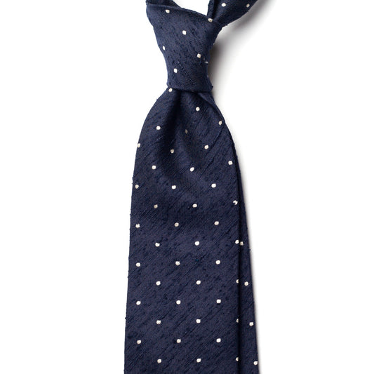 POLKA DOT SHANTUNG SILK TIE