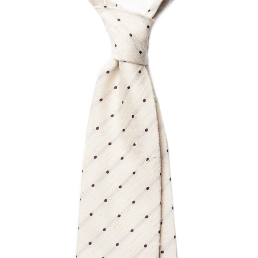 POLKA DOT SHANTUNG SILK TIE