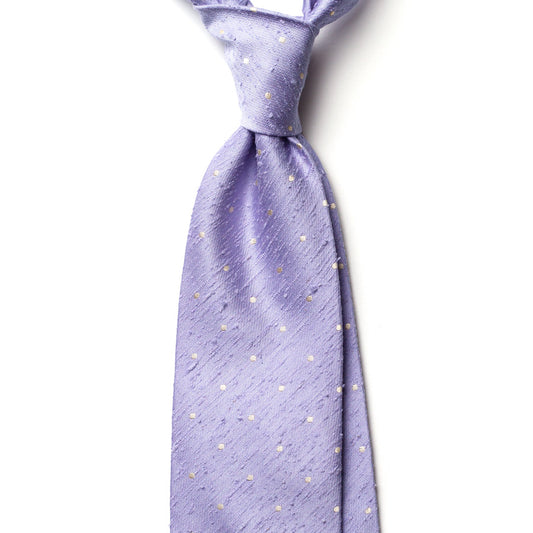 POLKA DOT SHANTUNG SILK TIE