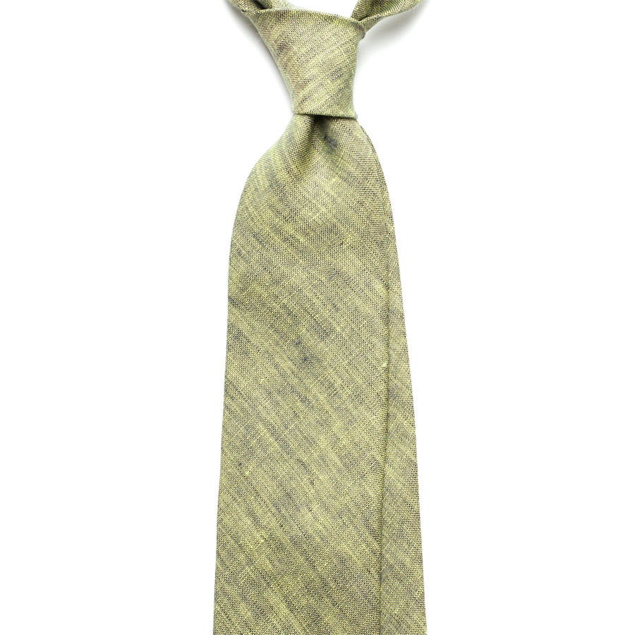 OLIVE GREEN LINEN TIE