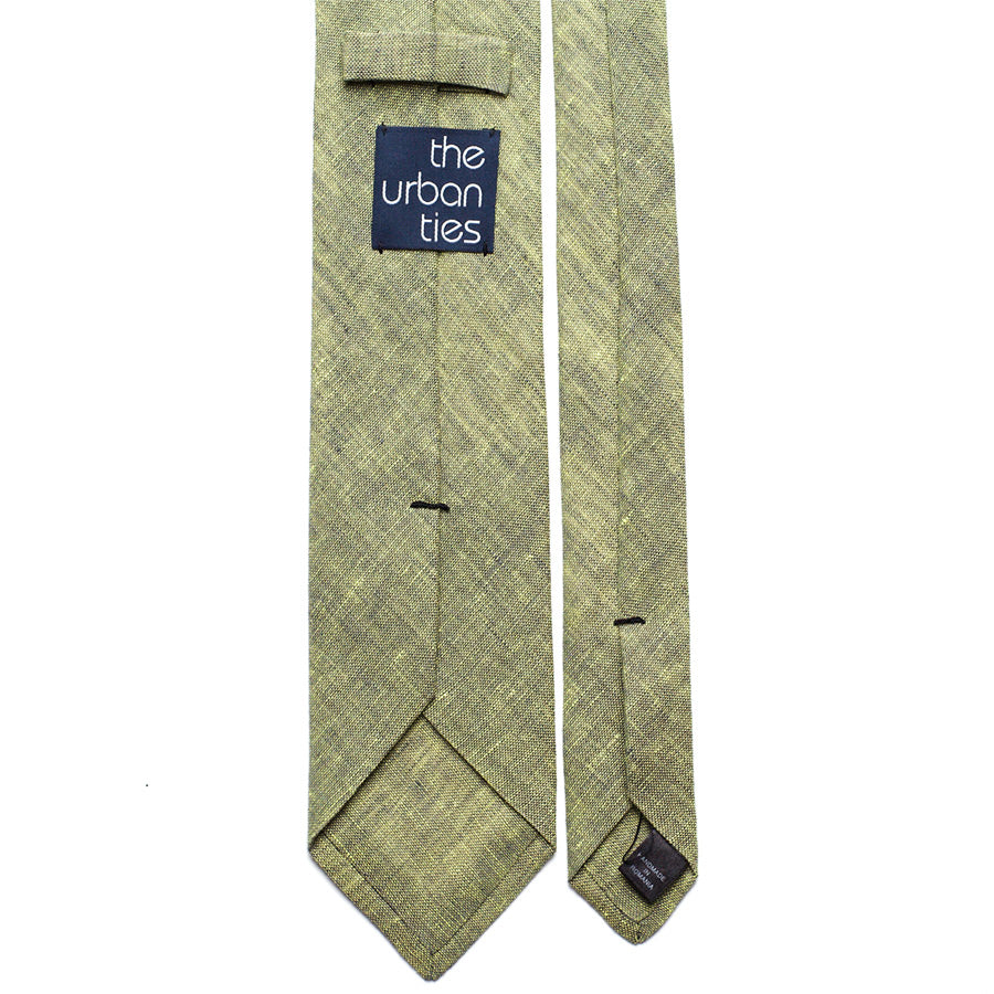 OLIVE GREEN LINEN TIE