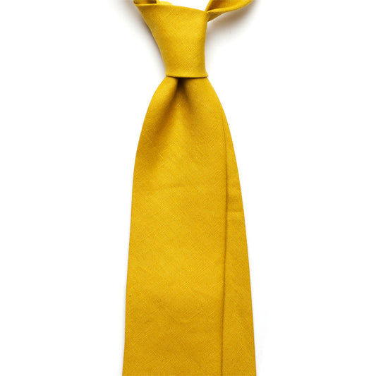 YELLOW LINEN TIE