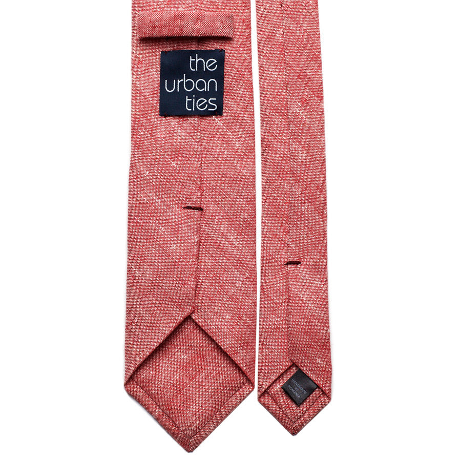 LIGHT RED LINEN TIE