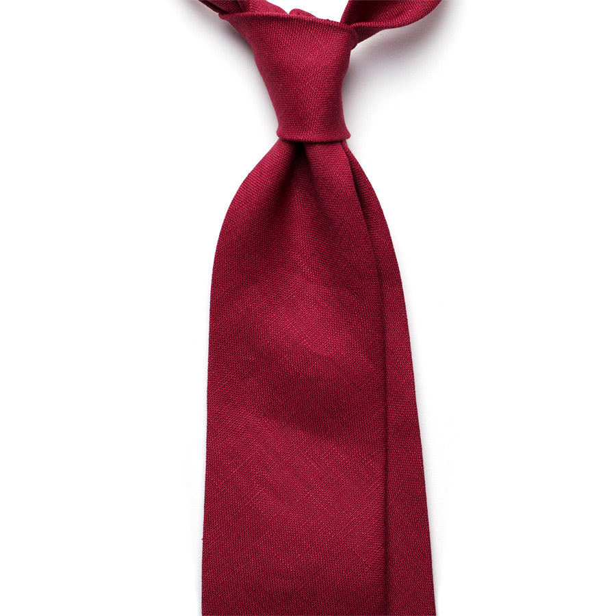 BURGUNDY LINEN TIE