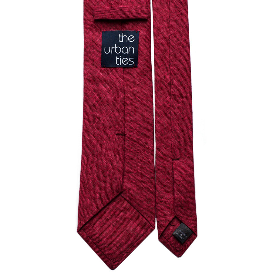 BURGUNDY LINEN TIE