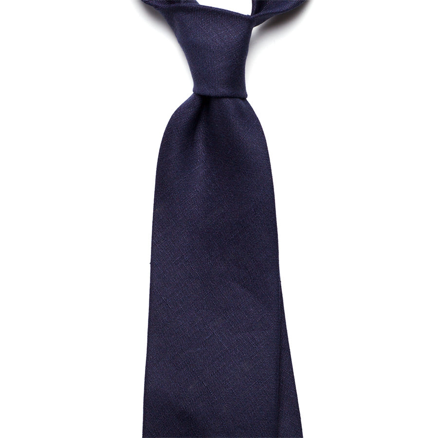 NAVY BLUE LINEN TIE