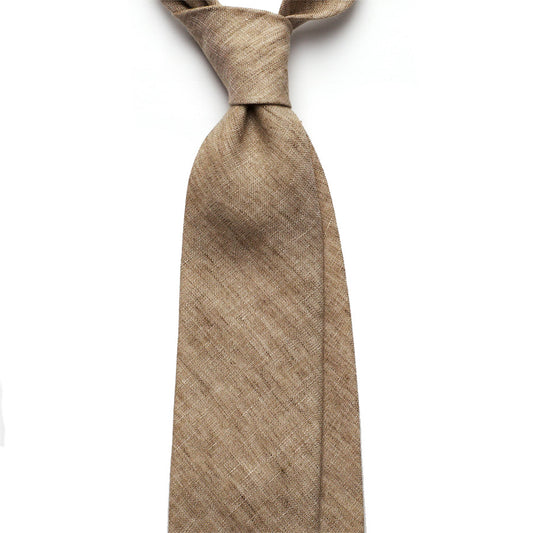 LIGHT BROWN LINEN TIE