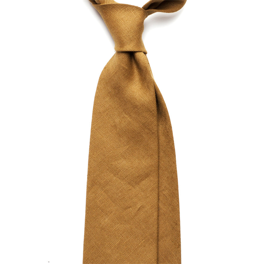 MUSTARD YELLOW LINEN TIE