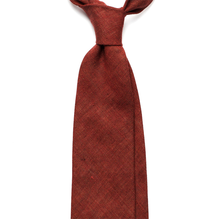 DARK RED LINEN TIE