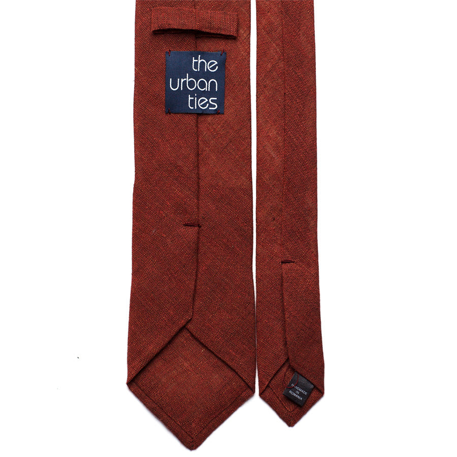 DARK RED LINEN TIE