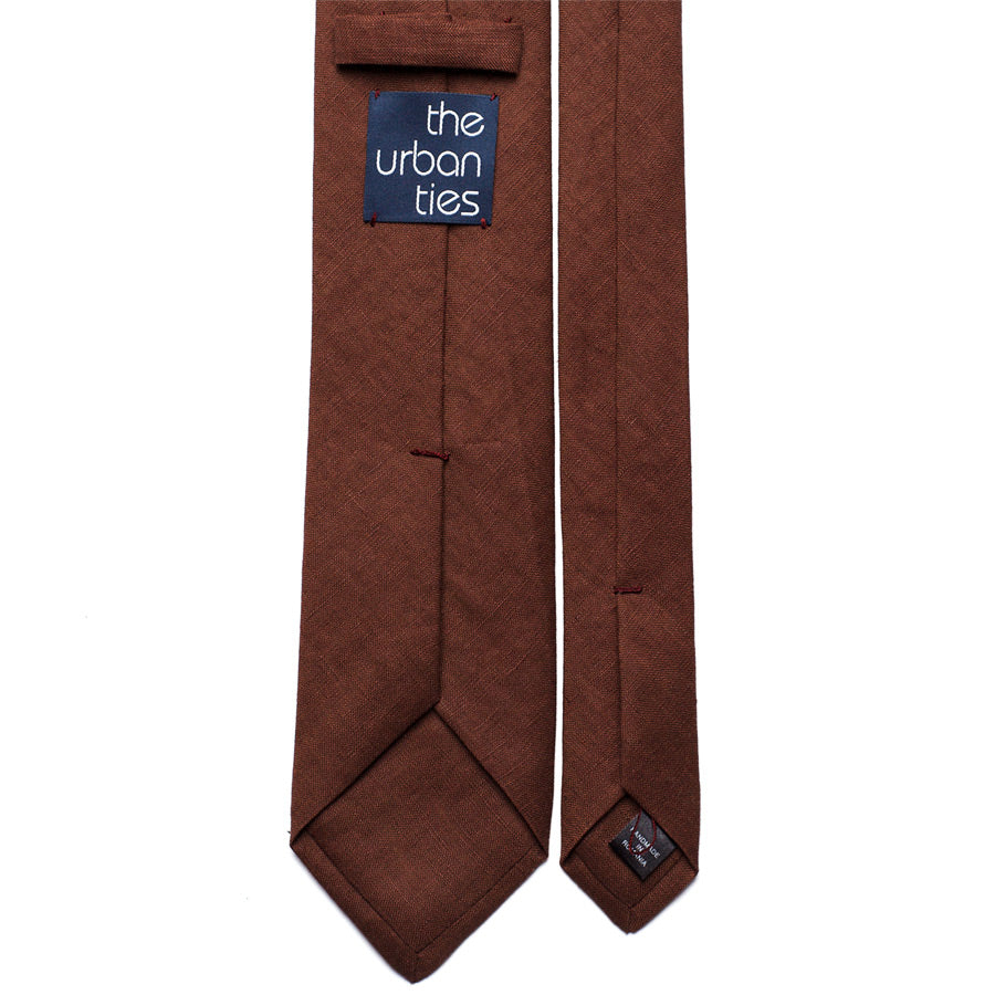 DARK BROWN LINEN TIE