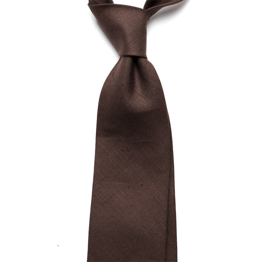 DARK BROWN LINEN TIE