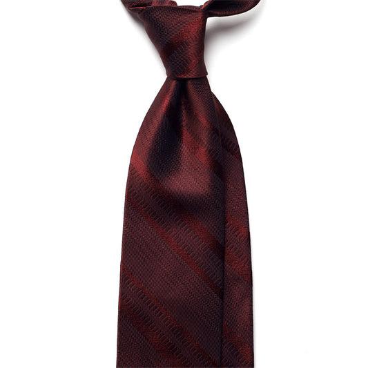 HANDROLLED SILK TIE - BURGUNDY