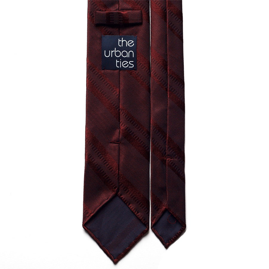 HANDROLLED SILK TIE - BURGUNDY