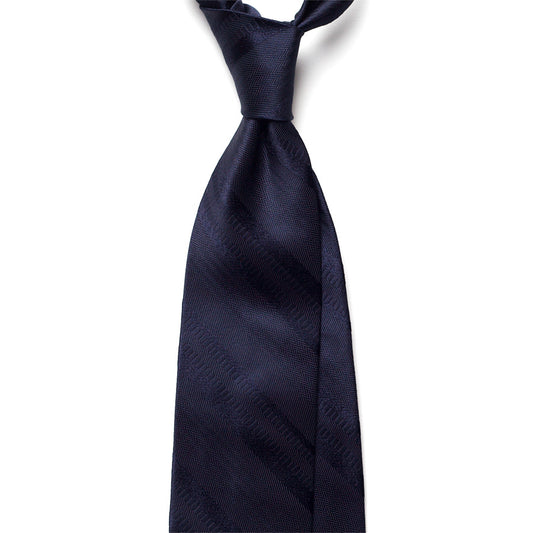 HANDROLLED SILK TIE - NAVY