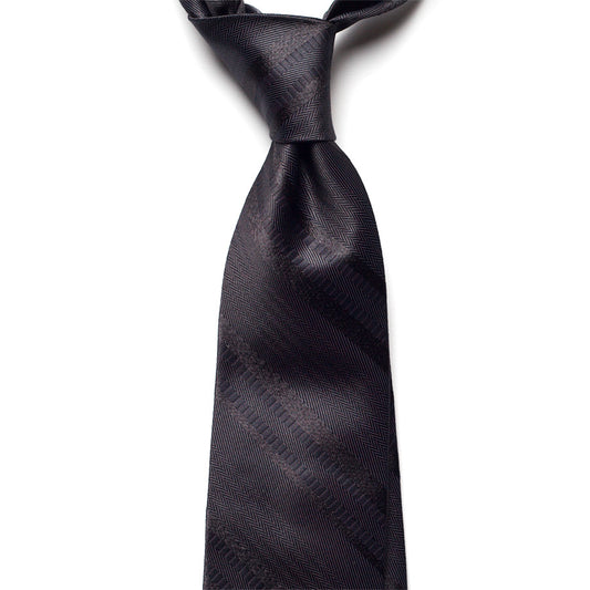 HANDROLLED SILK TIE - CHARCOAL