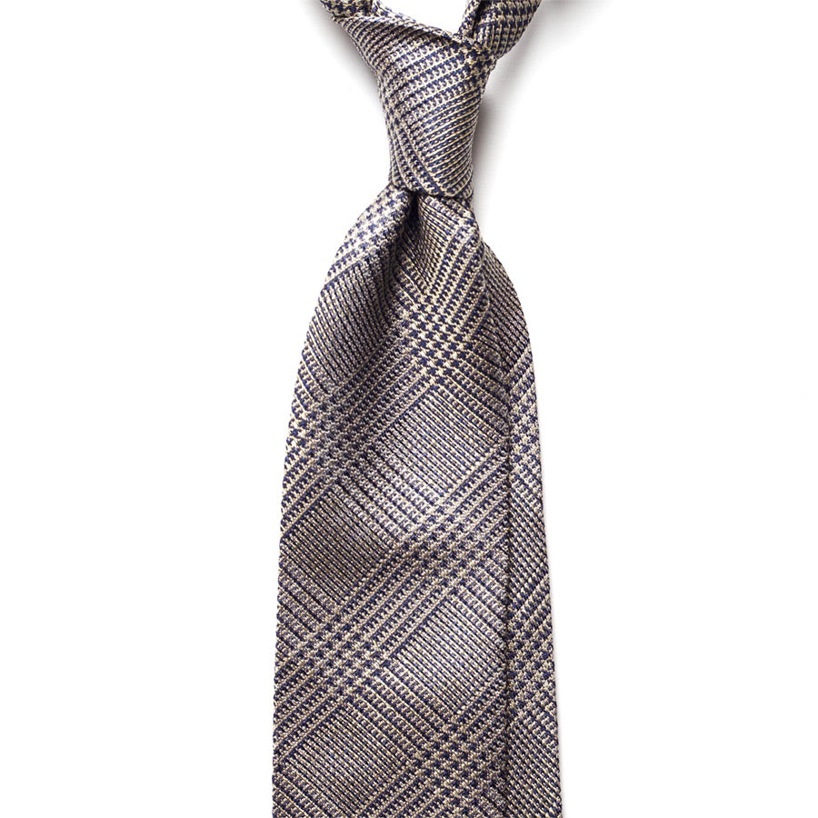 GLEN CHECK JACQUARD SILK TIE