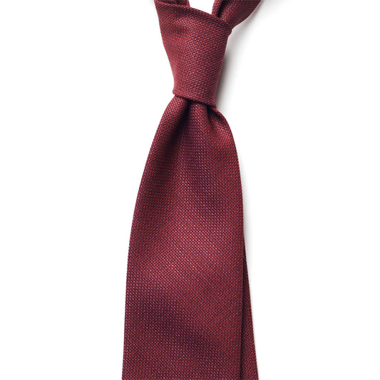 SOLID WOOL TIE - BURGUNDY