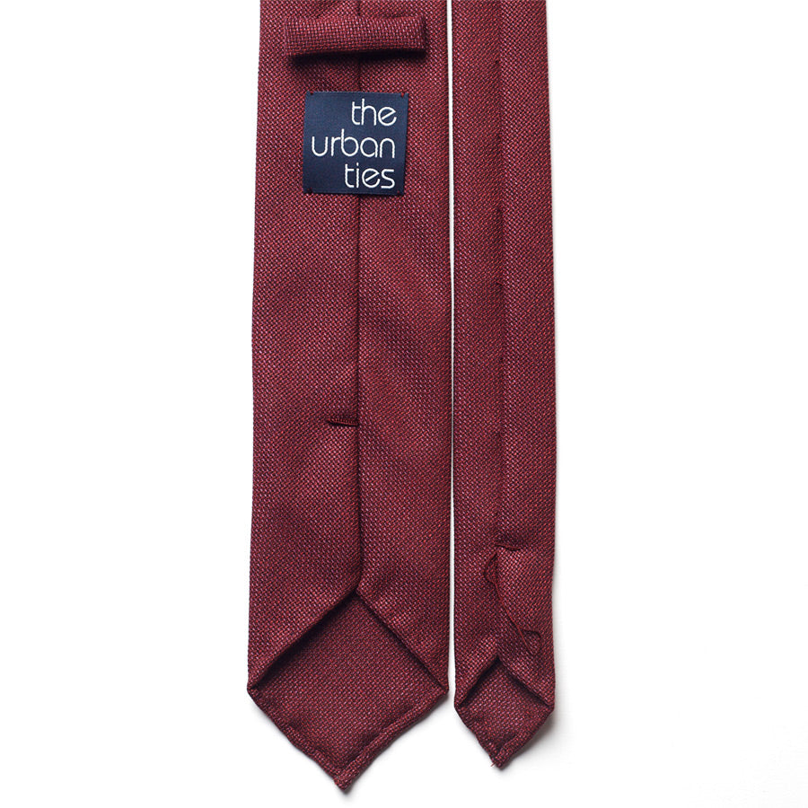 SOLID WOOL TIE - BURGUNDY