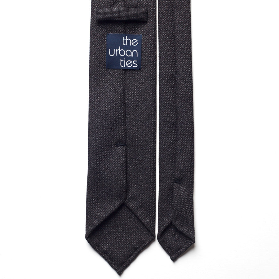 SOLID WOOL TIE - CHARCOAL GREY