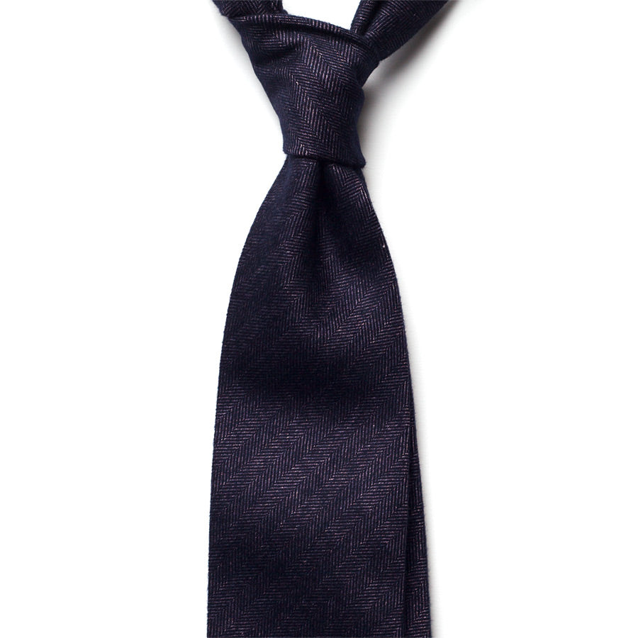 HERRINGBONE CASHMERE TIE