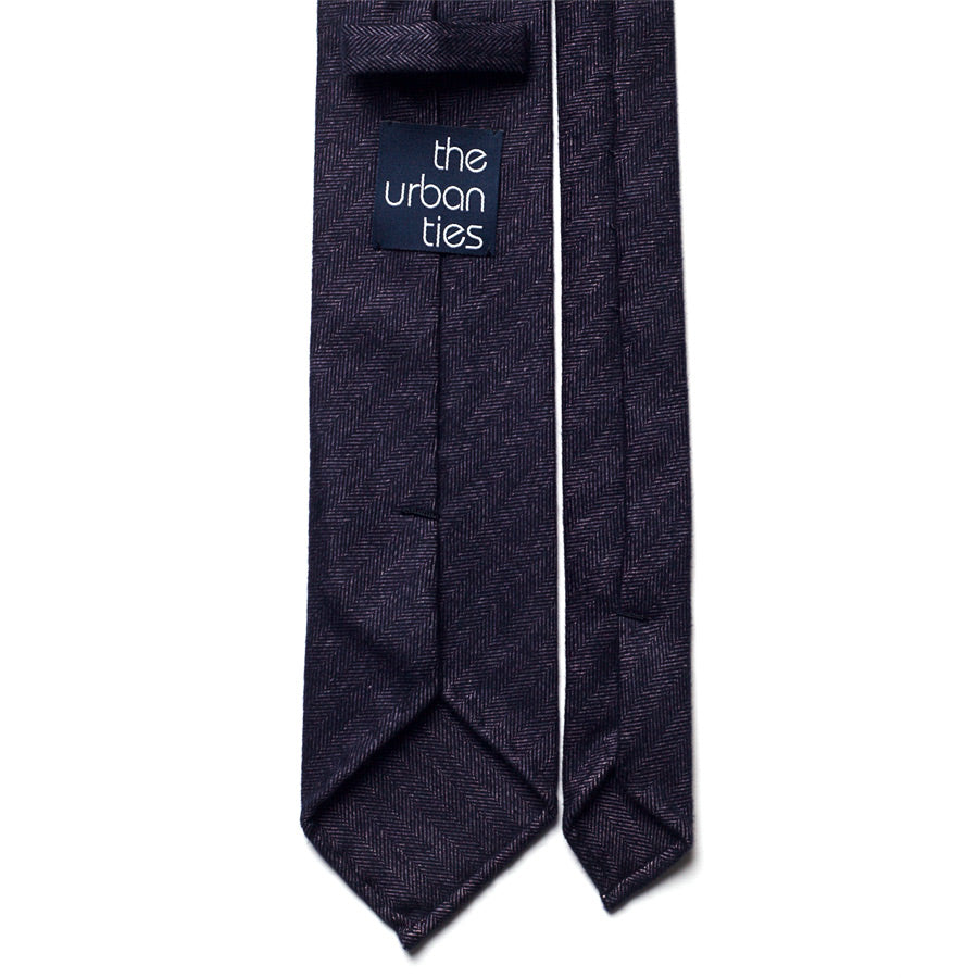 HERRINGBONE CASHMERE TIE